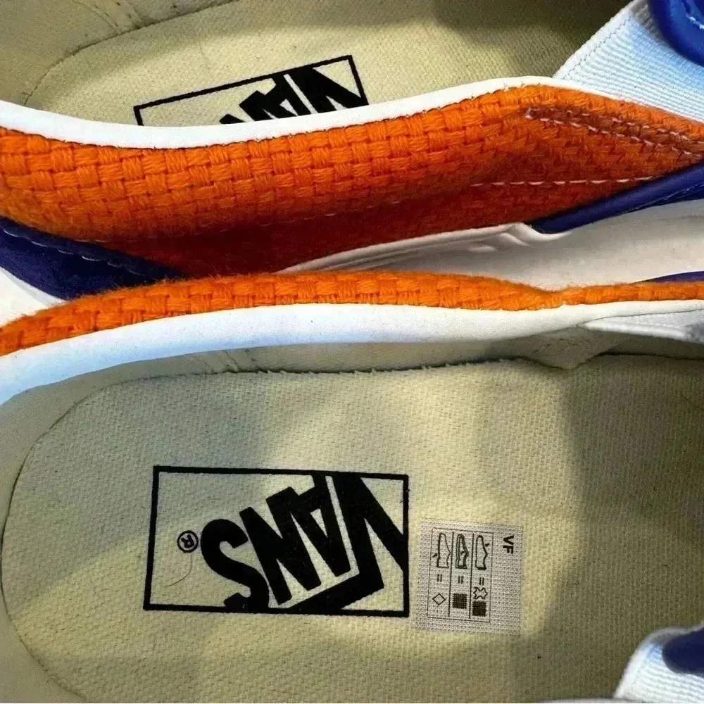 Vans Classic Slip On Suede Shoes Royale Blue Apricot Buff Men's 7 Women’s 8.5